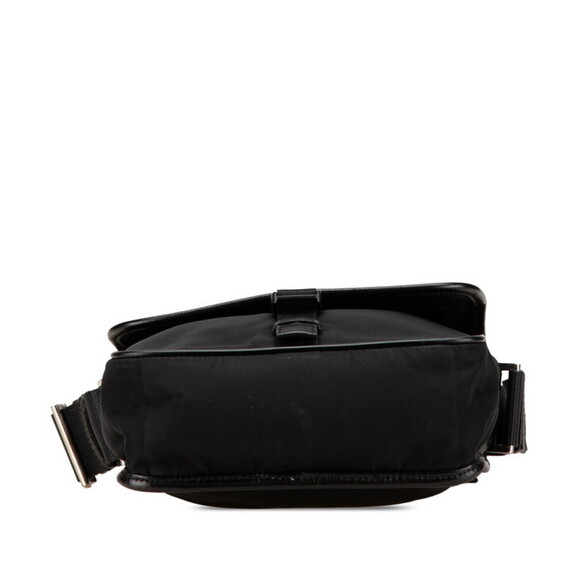 PRADA Black Leather Messenger Shoulder Bag - Picture 3 of 12
